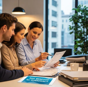 Babytree Surrogacy team looks over a document explaining if surrogacy costs are tax-deductible under new IRS rules. babytree