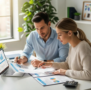 Two people at Babytree Surrogacy review 2026 surrogacy costs state by state, working together to understand the data and plan ahead. babytree