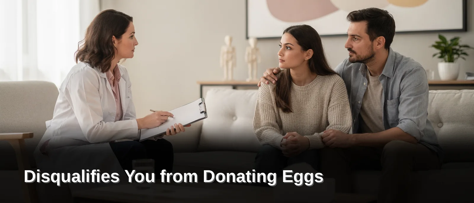 Egg donor eligibility overview showing a fertility consultation