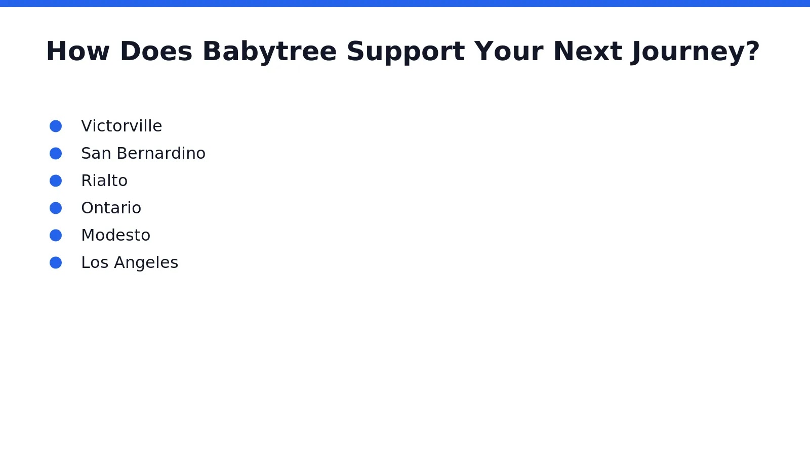 California communities served by Babytree Surrogacy