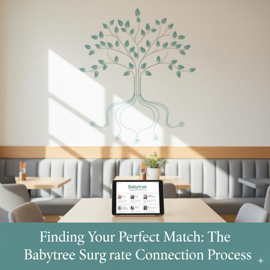 Babytree Surrogacy helps people connect for surrogacy. Website shows steps to find the right match.