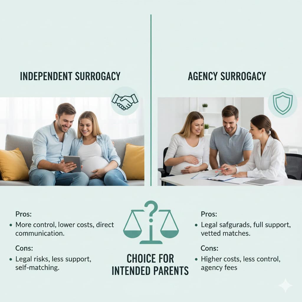 Independent Surrogacy vs. Agency Surrogacy