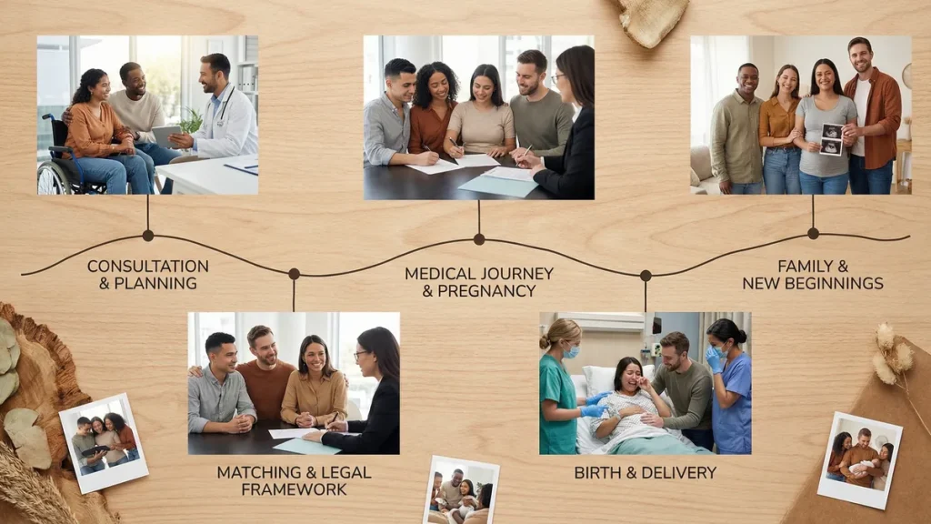 Babytree Surrogacy shows the steps from first meeting to parenthood, helping people understand how surrogacy works. babytree