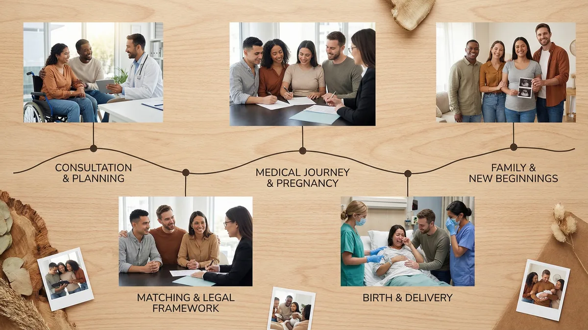 Babytree Surrogacy shows the steps from first meeting to parenthood, helping people understand how surrogacy works. babytree